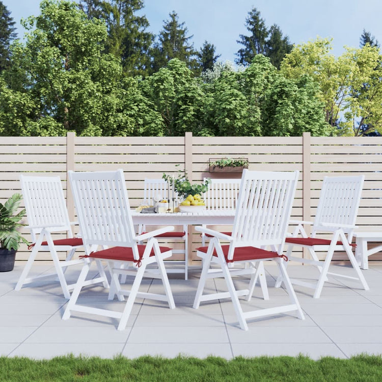 Vidaxl Gartenstuhl Kissen 6 Stcs 40x40x3 cm Oxford Stoff Wein rot