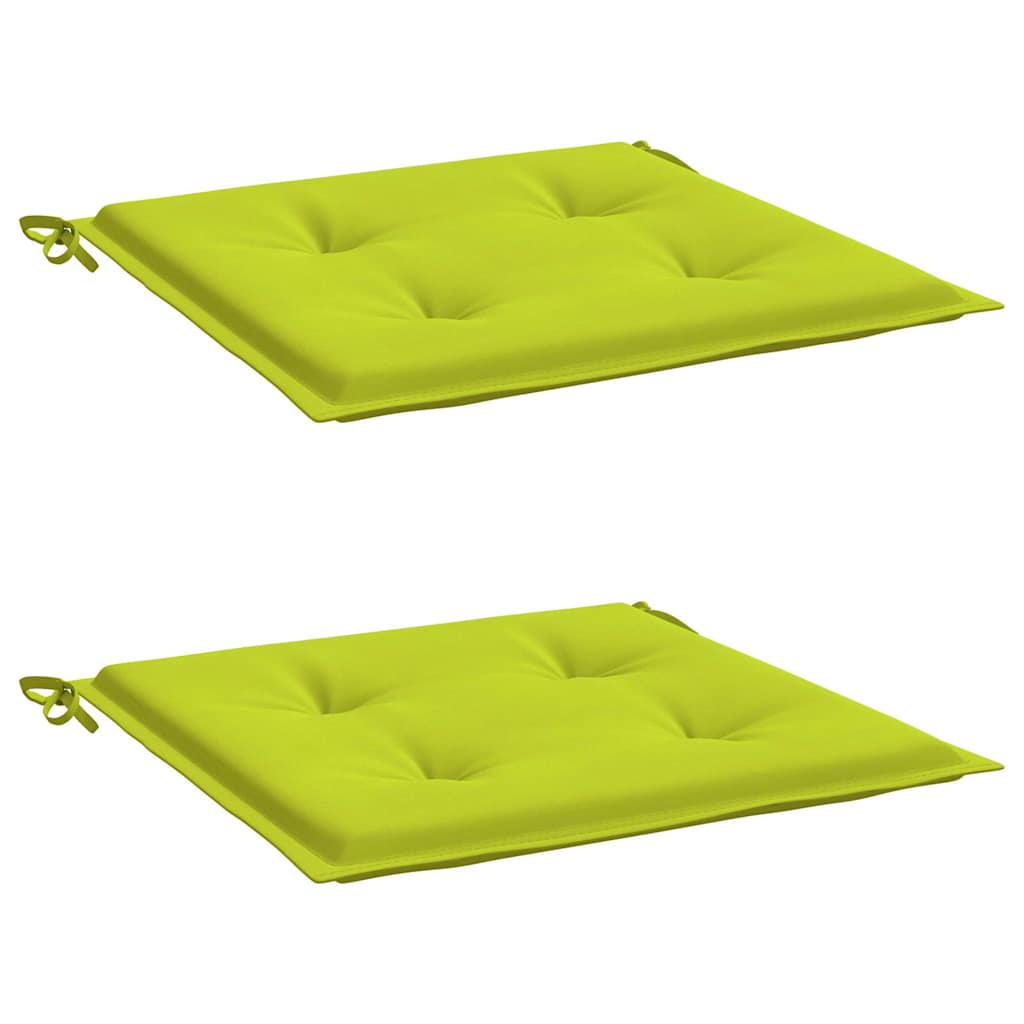 VidaXL Gartenstuhlkissen 2 Stück 40x40x4 cm Oxford-Stoff hellgrün