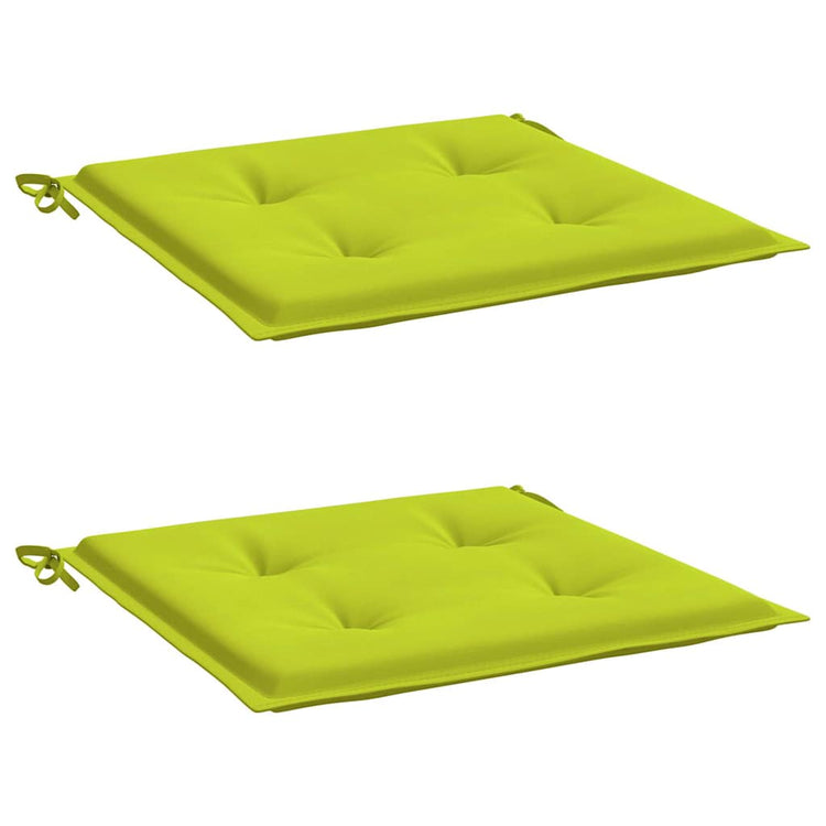 VidaXL Gartenstuhlkissen 2 Stück 40x40x4 cm Oxford-Stoff hellgrün