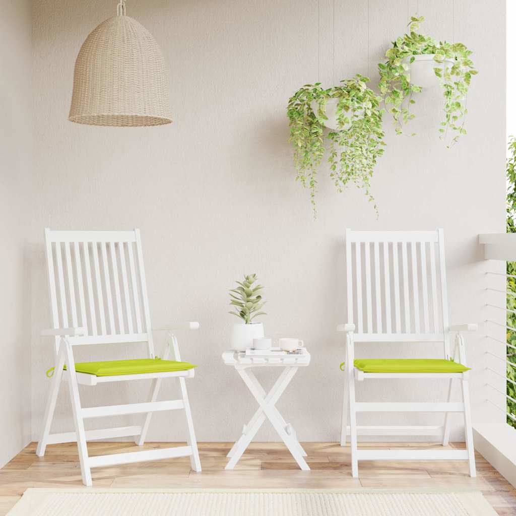VidaXL Gartenstuhlkissen 2 Stück 40x40x4 cm Oxford-Stoff hellgrün
