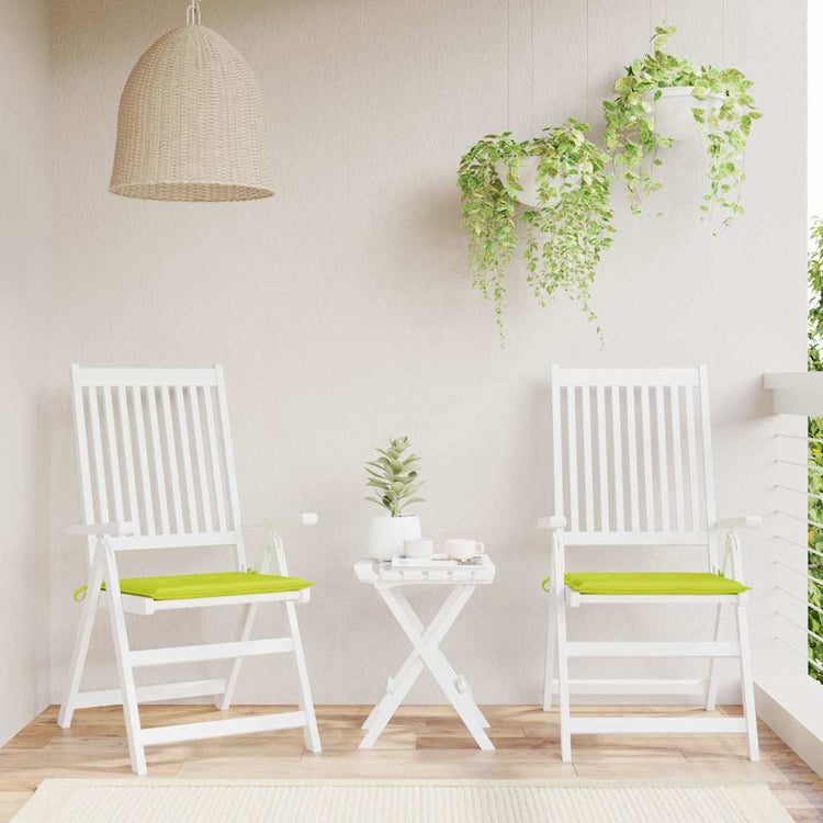 VidaXL Gartenstuhlkissen 2 Stück 40x40x4 cm Oxford-Stoff hellgrün