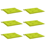 Vidaxl Gartenstuhl Kissen 6 Stcs 40x40x3 cm Oxford Stoff hellgrün - afbeelding 3
