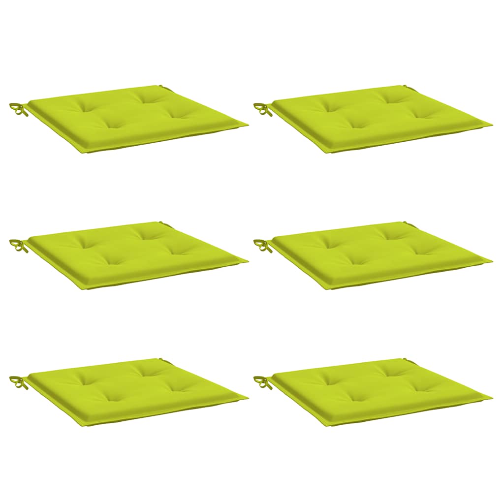 Vidaxl Gartenstuhl Kissen 6 Stcs 40x40x3 cm Oxford Stoff hellgrün