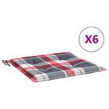 Vidaxx Gartenstuhlkissen 6 Stück 40x40x4 cm Oxford-Stoff Rautenmuster rot - afbeelding 2