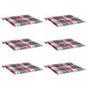 Vidaxx Gartenstuhlkissen 6 Stück 40x40x4 cm Oxford-Stoff Rautenmuster rot