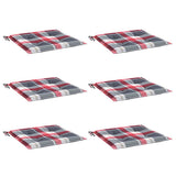 Vidaxx Gartenstuhlkissen 6 Stück 40x40x4 cm Oxford-Stoff Rautenmuster rot - afbeelding 3