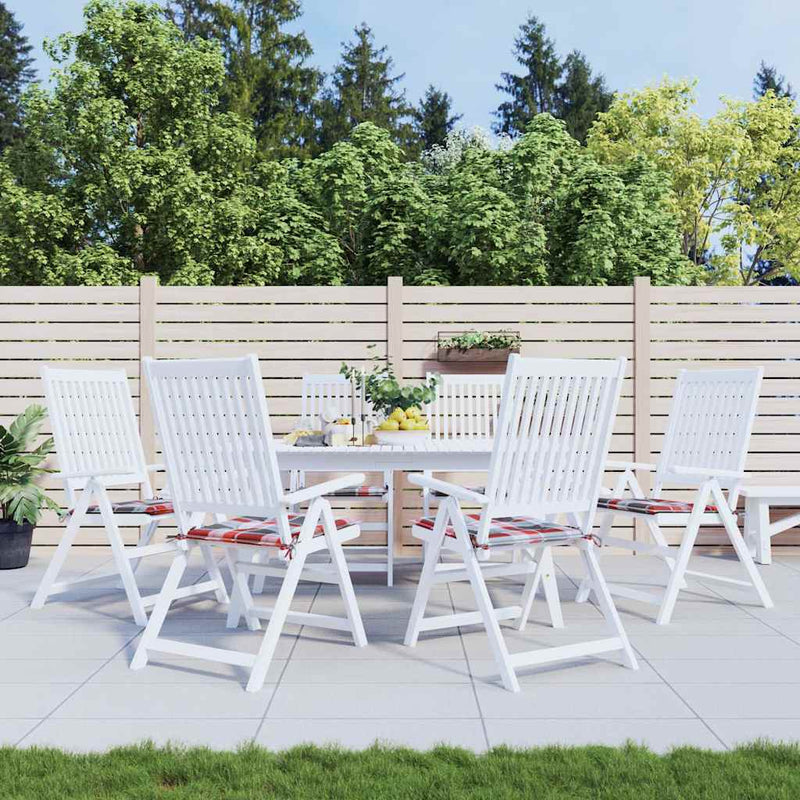 Vidaxx Gartenstuhlkissen 6 Stück 40x40x4 cm Oxford-Stoff Rautenmuster rot