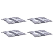 Vidaxx Gartenstuhlkissen 4 Stück 40x40x4 cm Oxford-Stoff Rautenmuster grau - afbeelding 3