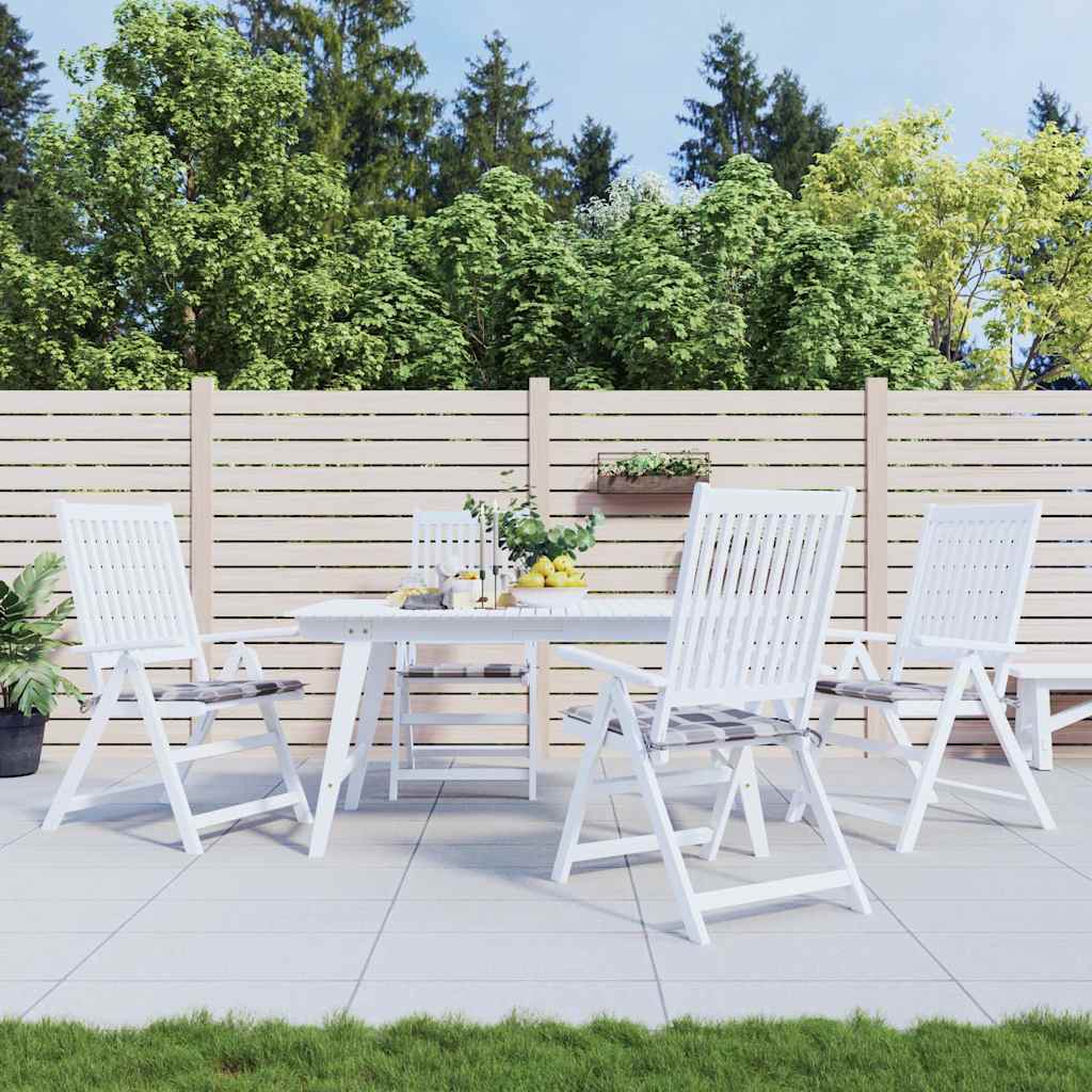 Vidaxx Gartenstuhlkissen 4 Stück 40x40x4 cm Oxford-Stoff Rautenmuster grau