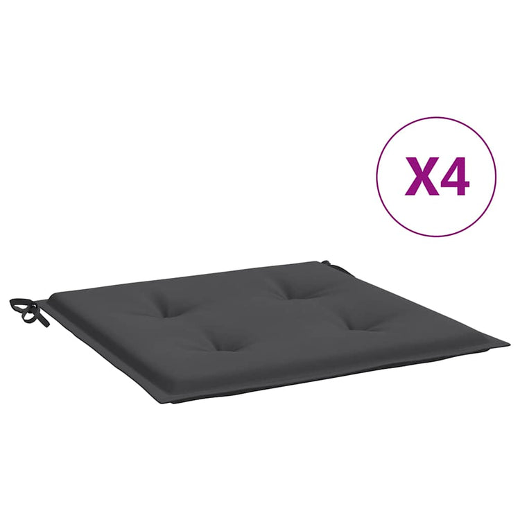 Vidaxl Gartenstuhl Kissen 4 ST 50 x 50 x 3 cm Oxford Stoffanthrazit -gelöscht