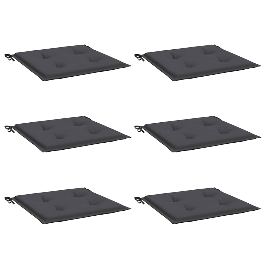 Vidaxl Gartenstuhlkissen 6 ST 50 x 50 x 3 cm Oxford Stoffanthrazit -gelöscht