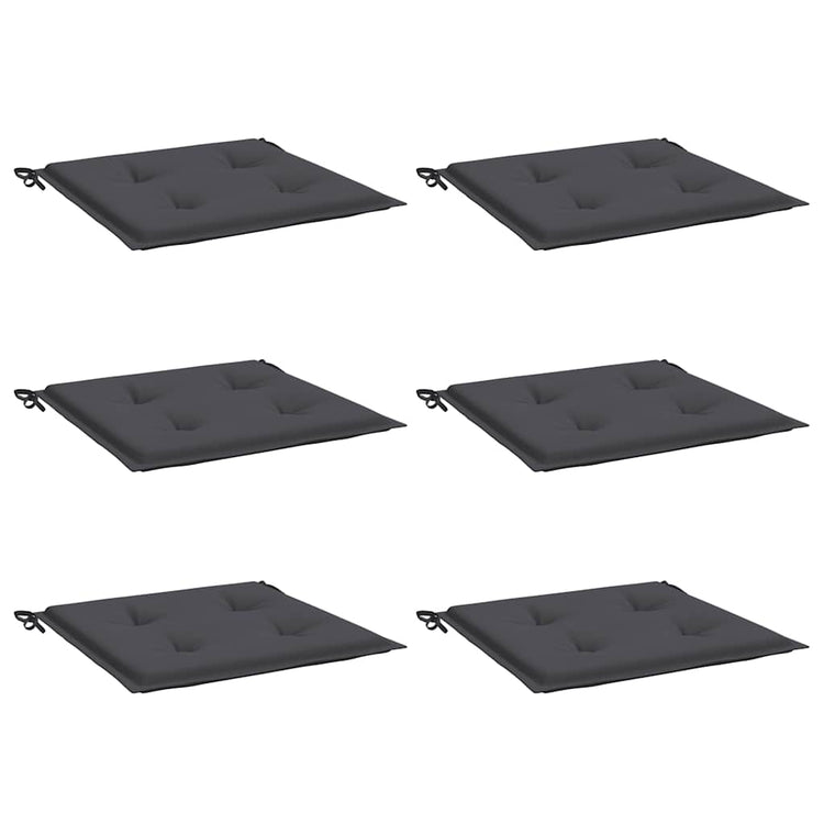 Vidaxl Gartenstuhlkissen 6 ST 50 x 50 x 3 cm Oxford Stoffanthrazit -gelöscht