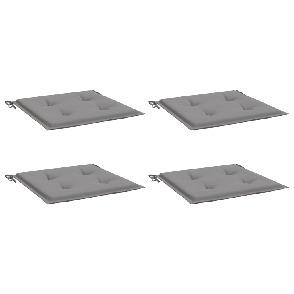 Vidaxl Gartenstuhl Kissen 4 ST 50 x 50 x 3 cm Oxford Stoff grau
