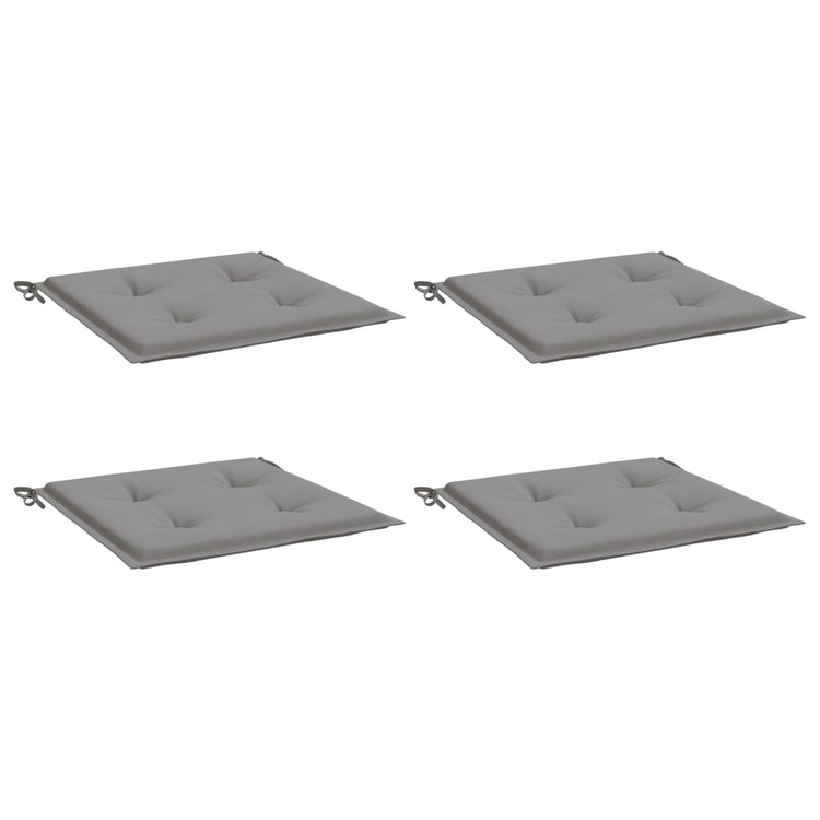 Vidaxl Gartenstuhl Kissen 4 ST 50 x 50 x 3 cm Oxford Stoff grau