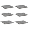 Vidaxx Gartenstuhlkissen 6 Stück 50x50x4 cm Oxford-Stoff grau