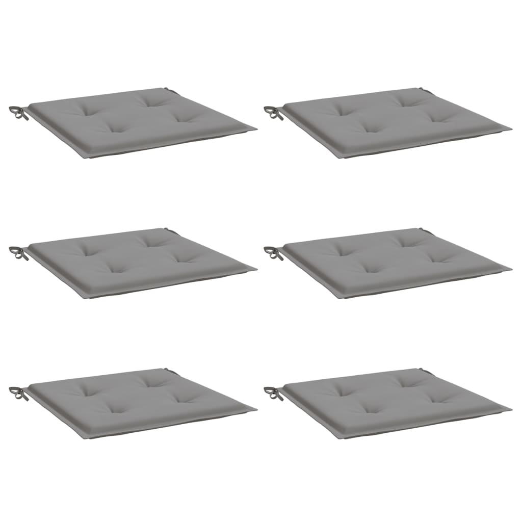Vidaxx Gartenstuhlkissen 6 Stück 50x50x4 cm Oxford-Stoff grau