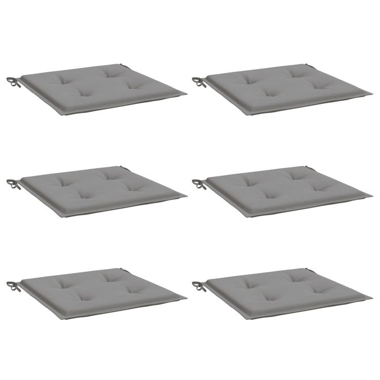 Vidaxx Gartenstuhlkissen 6 Stück 50x50x4 cm Oxford-Stoff grau