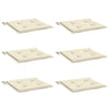 Vidaxl Gartenstuhl Kissen 6 ST 50 x 50 x 3 cm Oxford Stoff Crème -Colored