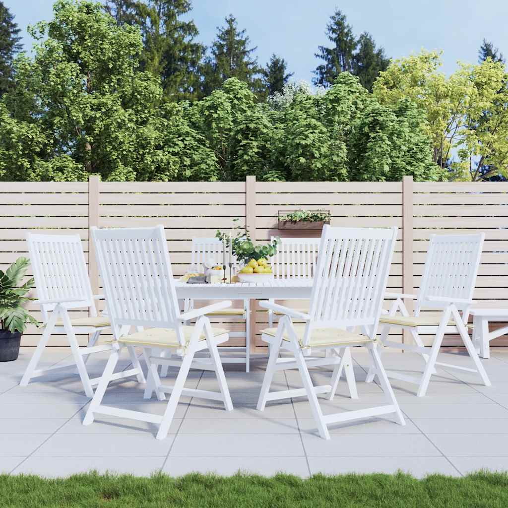 Vidaxl Gartenstuhl Kissen 6 ST 50 x 50 x 3 cm Oxford Stoff Crème -Colored