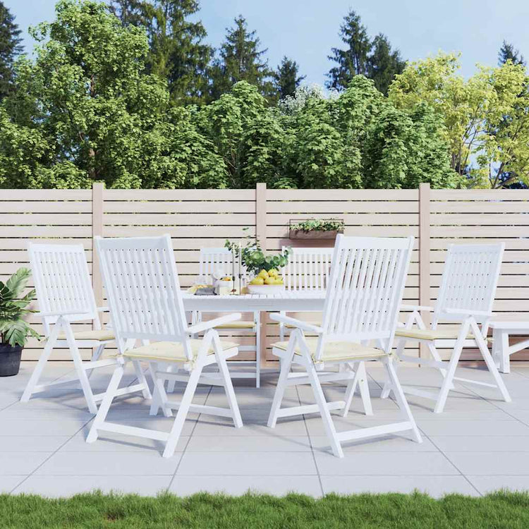 Vidaxl Gartenstuhl Kissen 6 ST 50 x 50 x 3 cm Oxford Stoff Crème -Colored