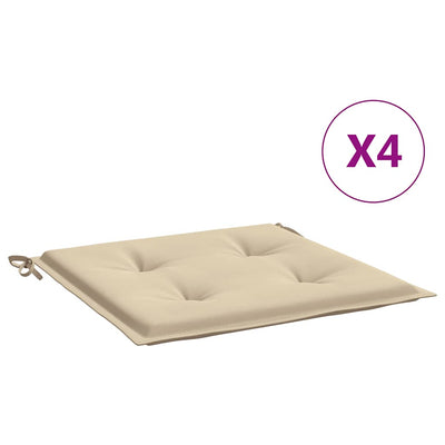 Vidaxl Gartenstuhl Kissen 4 ST 50 x 50 x 3 cm Oxford Stoff Beige