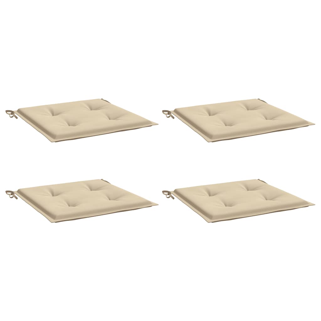 Vidaxl Gartenstuhl Kissen 4 ST 50 x 50 x 3 cm Oxford Stoff Beige