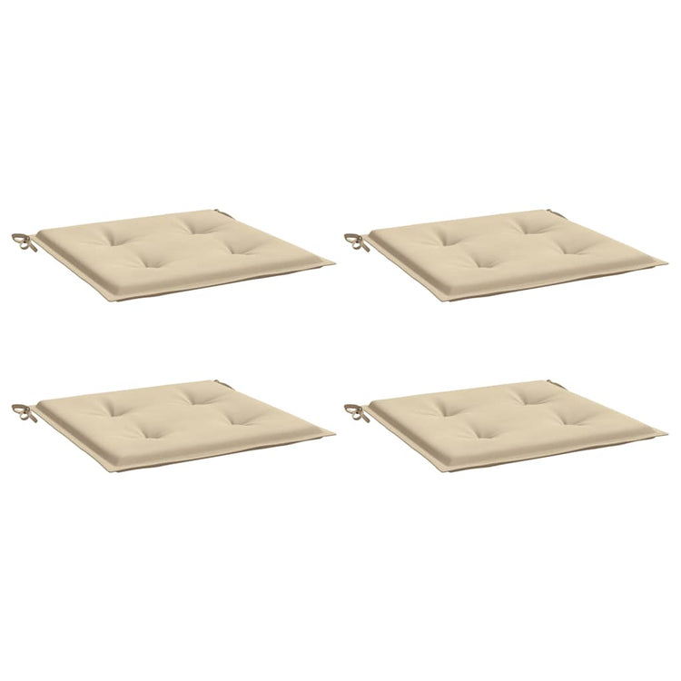 Vidaxl Gartenstuhl Kissen 4 ST 50 x 50 x 3 cm Oxford Stoff Beige