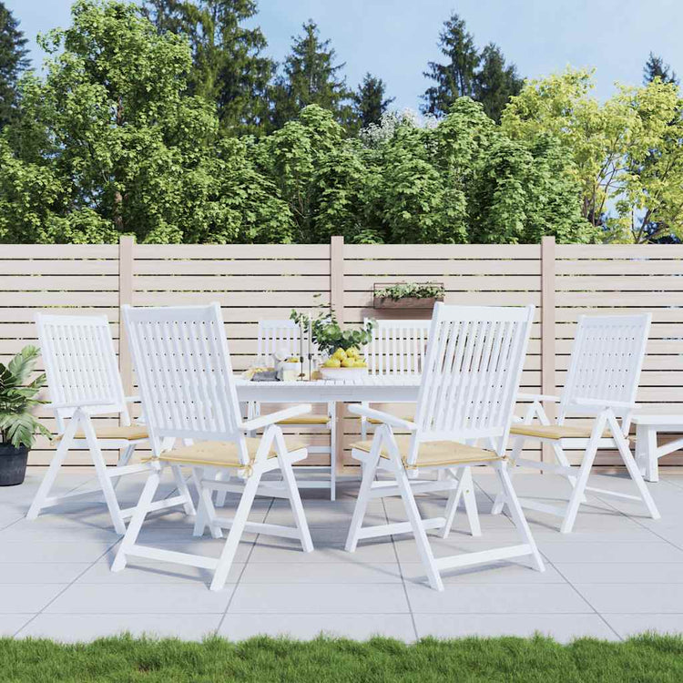 Vidaxl Gartenstuhl Kissen 6 ST 50 x 50 x 3 cm Oxford Stoff Beige