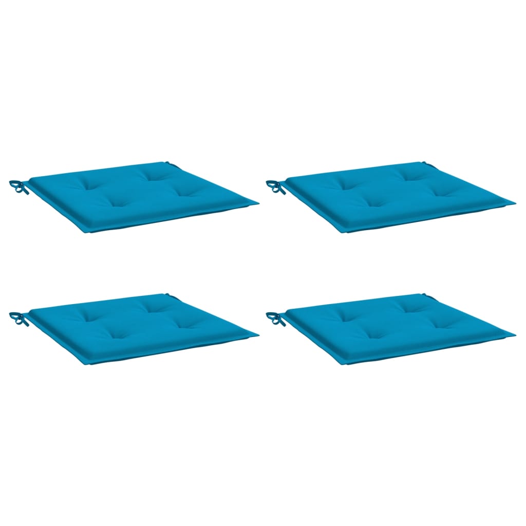 Vidaxl Gartenstuhl Kissen 4 ST 50 x 50 x 3 cm Oxford Stoff Blau