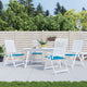 Vidaxl Gartenstuhl Kissen 4 ST 50 x 50 x 3 cm Oxford Stoff Blau