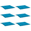 Vidaxl Gartenstuhl Kissen 6 ST 50x50x3 cm Oxford Stoff Blau