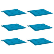 Vidaxl Gartenstuhl Kissen 6 ST 50x50x3 cm Oxford Stoff Blau - afbeelding 3