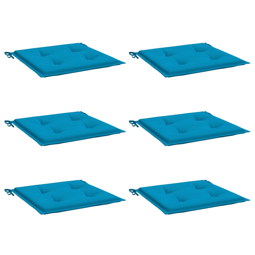 Vidaxl Gartenstuhl Kissen 6 ST 50x50x3 cm Oxford Stoff Blau