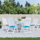 Vidaxl Gartenstuhl Kissen 6 ST 50x50x3 cm Oxford Stoff Blau