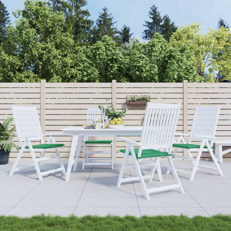 Vidaxl Gartenstuhl Kissen 4 ST 50 x 50 x 3 cm Oxford Stoff grün