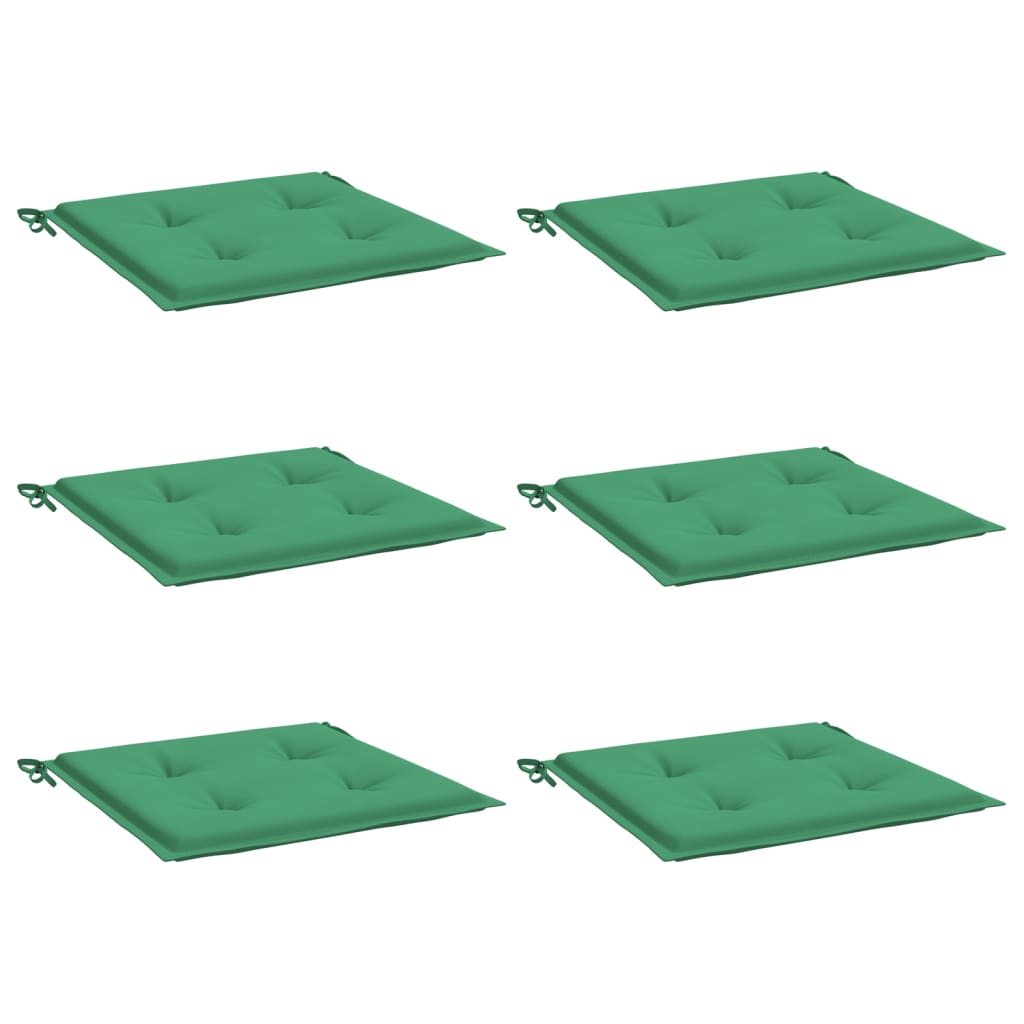 Vidaxl Gartenstuhl Kissen 6 ST 50x50x3 cm Oxford Stoff grün