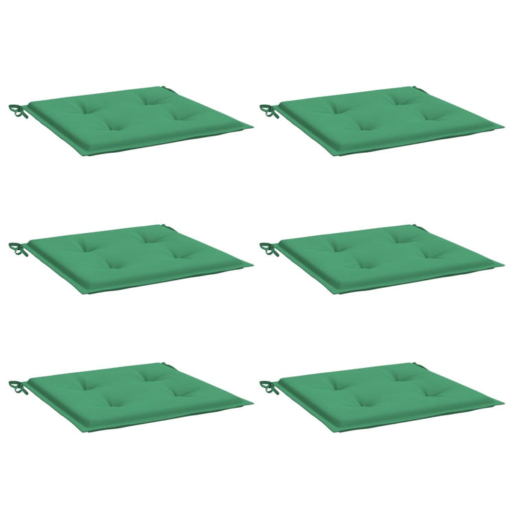 Vidaxl Gartenstuhl Kissen 6 ST 50x50x3 cm Oxford Stoff grün