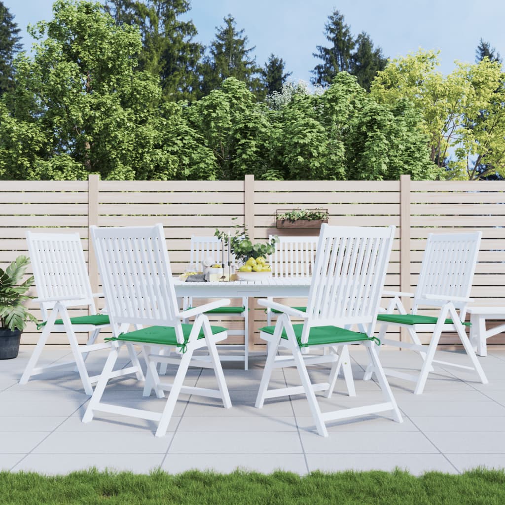 Vidaxl Gartenstuhl Kissen 6 ST 50x50x3 cm Oxford Stoff grün