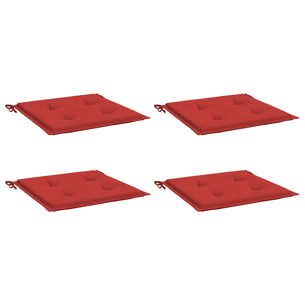 Vidaxl Gartenstuhl Kissen 4 ST 50 x 50 x 3 cm Oxford Stoff rot