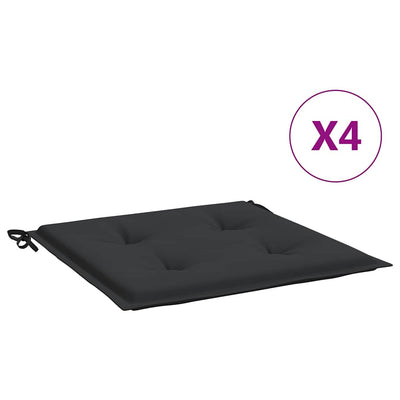 Vidaxl Gartenstuhl Kissen 4 ST 50 x 50 x 3 cm Oxford Stoff schwarz