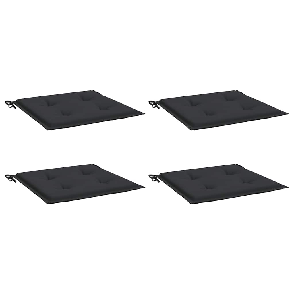 Vidaxl Gartenstuhl Kissen 4 ST 50 x 50 x 3 cm Oxford Stoff schwarz