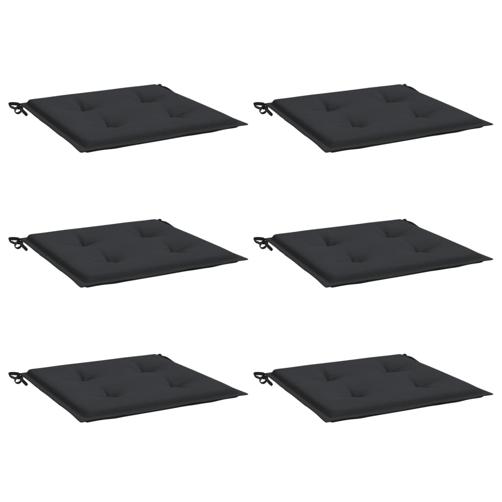 Vidaxl Gartenstuhl Kissen 6 ST 50 x 50 x 3 cm Oxford Stoff schwarz
