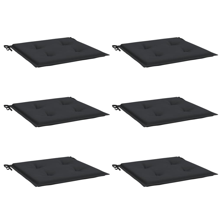 Vidaxl Gartenstuhl Kissen 6 ST 50 x 50 x 3 cm Oxford Stoff schwarz
