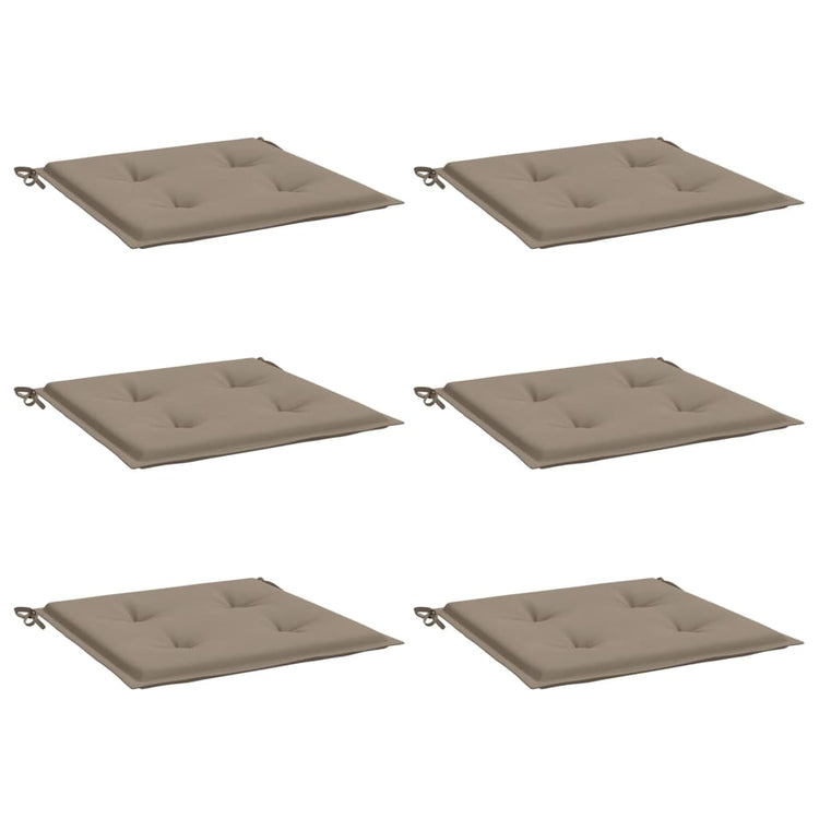 Vidaxl Gartenstuhl Kissen 6 ST 50 x 50 x 3 cm Oxford Stofftaupe