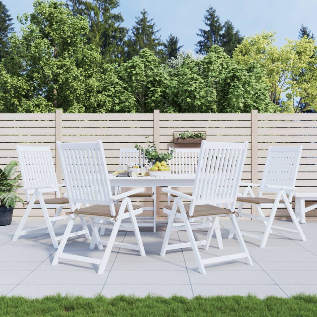 Vidaxl Gartenstuhl Kissen 6 ST 50 x 50 x 3 cm Oxford Stofftaupe