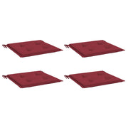 Vidaxl Gartenstuhl Kissen 4 ST 50x50x3 cm Oxford Stoff Wein rot - afbeelding 3