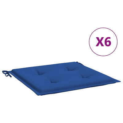 Vidaxl Gartenstuhl Kissen 6 ST 50 x 50 x 3 cm Oxford Fabric Royal Blau
