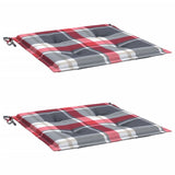VidaXL Gartenstuhlkissen 2 Stück 50x50x4 cm Oxford-Stoff Rautenmuster rot - afbeelding 3