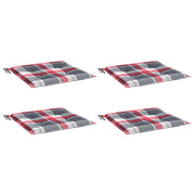 Vidaxl Gartenstuhl Kissen 4 ST 50 x 50 x 3 cm Oxford Stoff Diamond Muster rot - afbeelding 3
