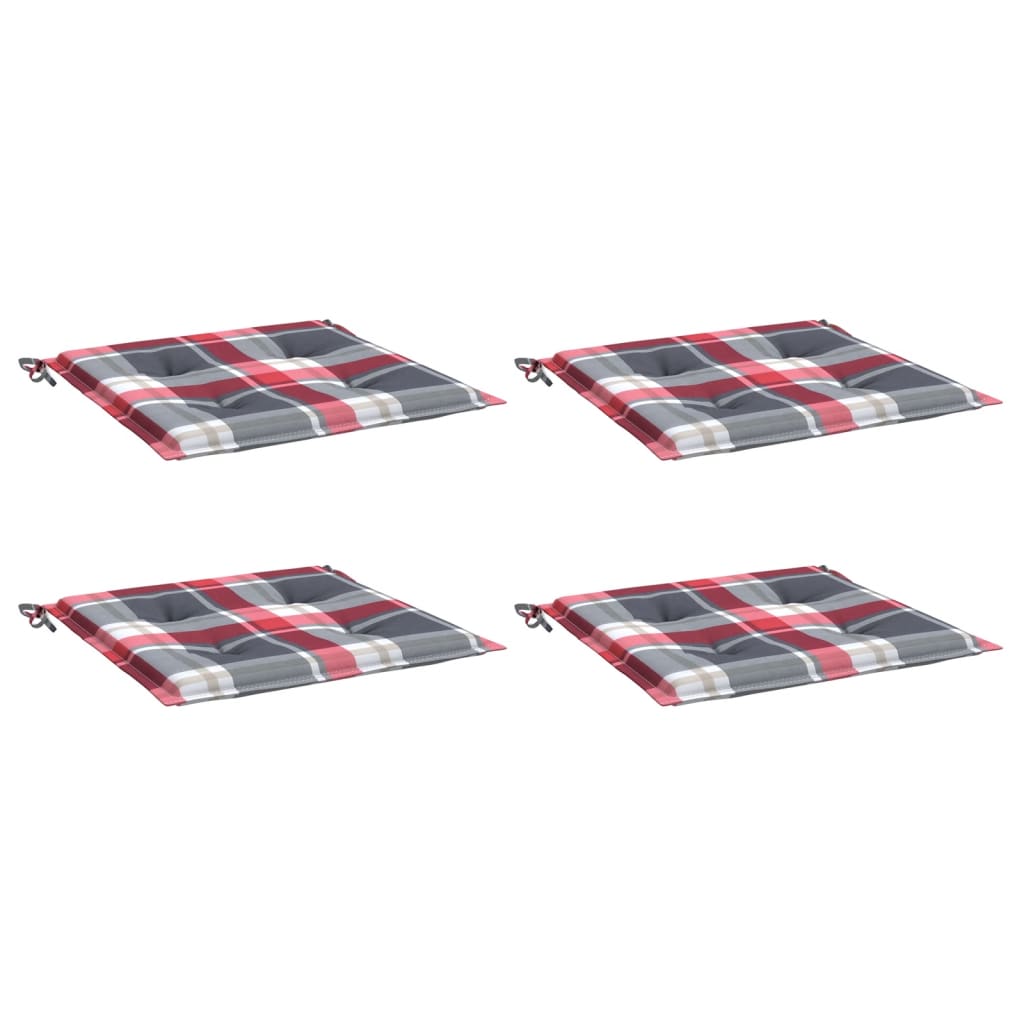 Vidaxl Gartenstuhl Kissen 4 ST 50 x 50 x 3 cm Oxford Stoff Diamond Muster rot